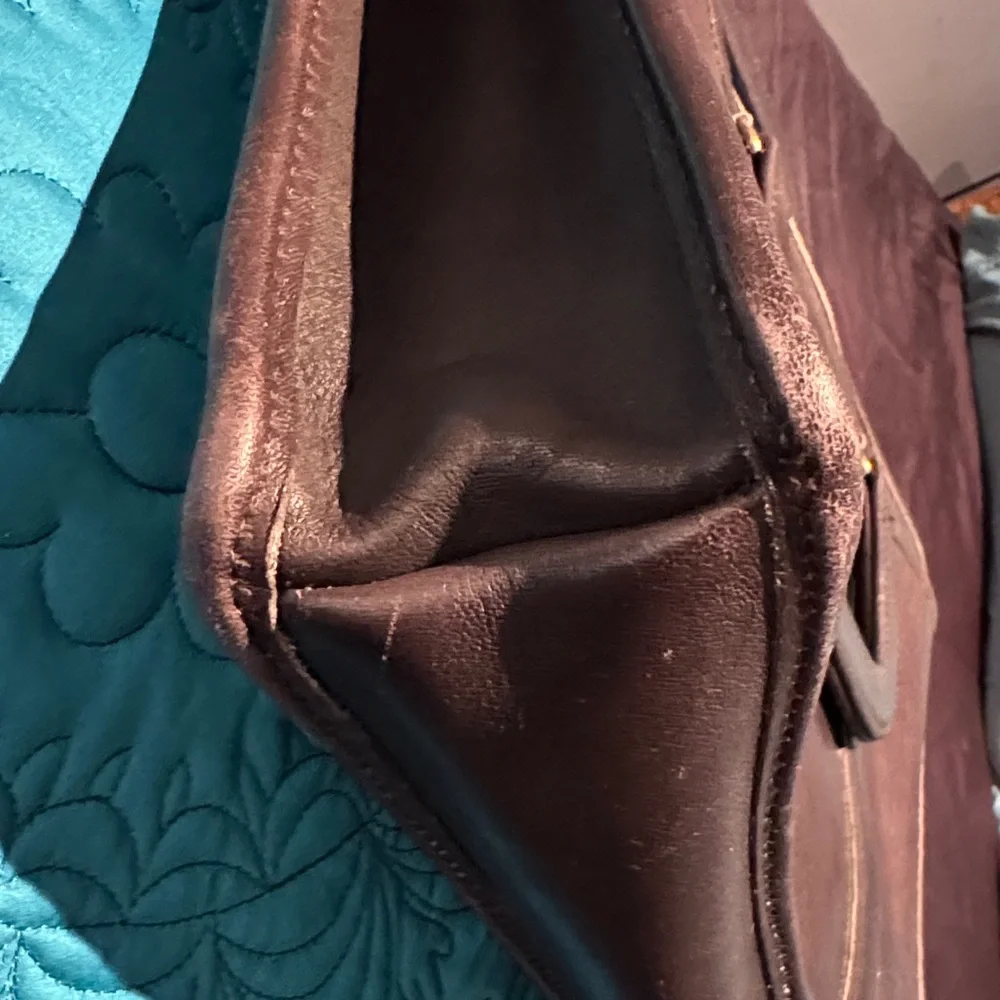 Coach Elegant Black Leather briefcase Bag